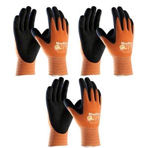Hi-Vis Orange MaxiFlex Work Gloves - 3 Pack