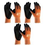 Hi-Vis Orange MaxiFlex Work Gloves - 3 Pack