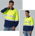 High Visibility Two-Tone Long Sleeve Safety Shirt