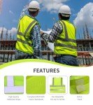 10-Pack Reflective Safety Vests – ANSI Class 2