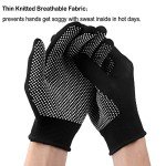24Pcs Anti-Slip Knitted Work Glove Liners