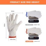 6-Pair Cotton Polyester Safety Work Gloves