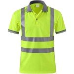 Lime Green High Visibility Safety Polo Shirt