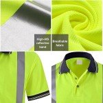 Lime Green High Visibility Safety Polo Shirt