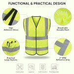 High Visibility Reflective Safety Vest 2-Pack
