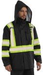 Men’s Hi-Vis Waterproof Rain Jacket - Class 3