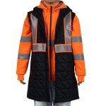 Hi Vis Women's Winter Safety Vest with Pockets