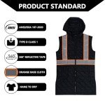 Hi Vis Women's Winter Safety Vest with Pockets