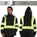Men’s Hi-Vis Waterproof Rain Jacket - Class 3