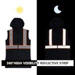 Hi Vis Women's Winter Safety Vest with Pockets