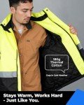 High-Visibility Waterproof Safety Jacket for Men