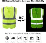 High Visibility Safety Vest 10 Pack - Yellow Reflective