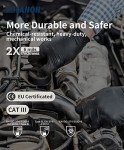 LANON Heavy-Duty Black Nitrile Disposable Gloves