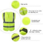 High Visibility Safety Vest 10 Pack - Yellow Reflective