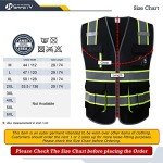 High Visibility Safety Vest with 9 Pockets