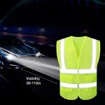 High Visibility Safety Vest 10 Pack - Yellow Reflective