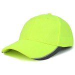 High Visibility Reflective Safety Green Ball Cap