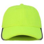 High Visibility Reflective Safety Green Ball Cap