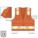 Ergodyne GloWear ANSI Reflective Safety Vest, Orange