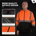 Hi-Vis Safety Hoodie Jacket for Men - Orange