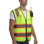 Hi-Vis Class 2 Safety Vest with 9 Pockets