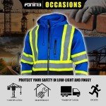 Hi Vis Reflective Safety Fleece Hoodie for Men