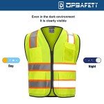 Hi-Vis Class 2 Safety Vest with 9 Pockets