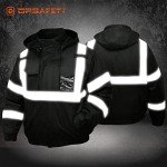 Men's Reflective Safety Jacket with Hood and Pockets