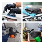 ANBOSON 10 Mil Black Nitrile Safety Gloves