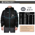 Men's Reflective Safety Jacket with Hood and Pockets