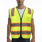 Hi-Vis Class 2 Safety Vest with 9 Pockets
