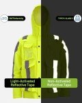 Oumurs Hi-Vis Waterproof Rain Gear for Men