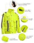 Oumurs Hi-Vis Waterproof Rain Gear for Men