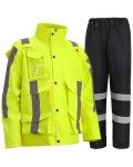Oumurs Hi-Vis Waterproof Rain Gear for Men