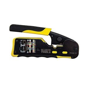 Klein Tools Ratcheting RJ11/RJ12/RJ45 Cable Crimper
