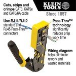 Klein Tools Ratcheting RJ11/RJ12/RJ45 Cable Crimper