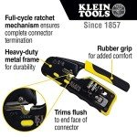 Klein Tools Ratcheting RJ11/RJ12/RJ45 Cable Crimper