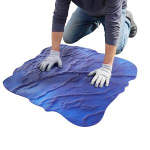 36" Concrete Slate Seamless Stamp Mat (Blue)