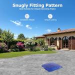 36" Concrete Slate Seamless Stamp Mat (Blue)