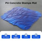 36" Concrete Slate Seamless Stamp Mat (Blue)