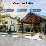 4 PCS Realistic Rock Concrete Stamp Mats Set