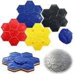 AmazingSpark 5-Piece Random Stone Concrete Stamps Set