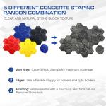 AmazingSpark 5-Piece Random Stone Concrete Stamps Set