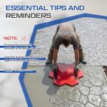 AmazingSpark 5-Piece Random Stone Concrete Stamps Set