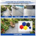 AmazingSpark 5-Piece Random Stone Concrete Stamps Set