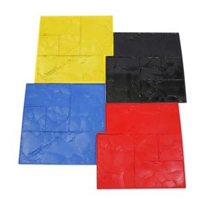4 Piece Concrete Stamp Mats Set for Outdoor Projects