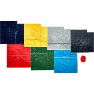 VEVOR 24x24 Inch Concrete Stamp Set, 7 Pieces