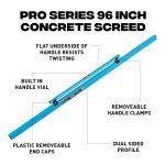 Pro Series 96" Aluminum Concrete Screed Tool