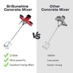 BriSunshine 2100W Handheld Cement Mixer Drill