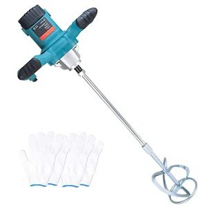 Portable 2100W Electric Cement Mixer with Gloves
